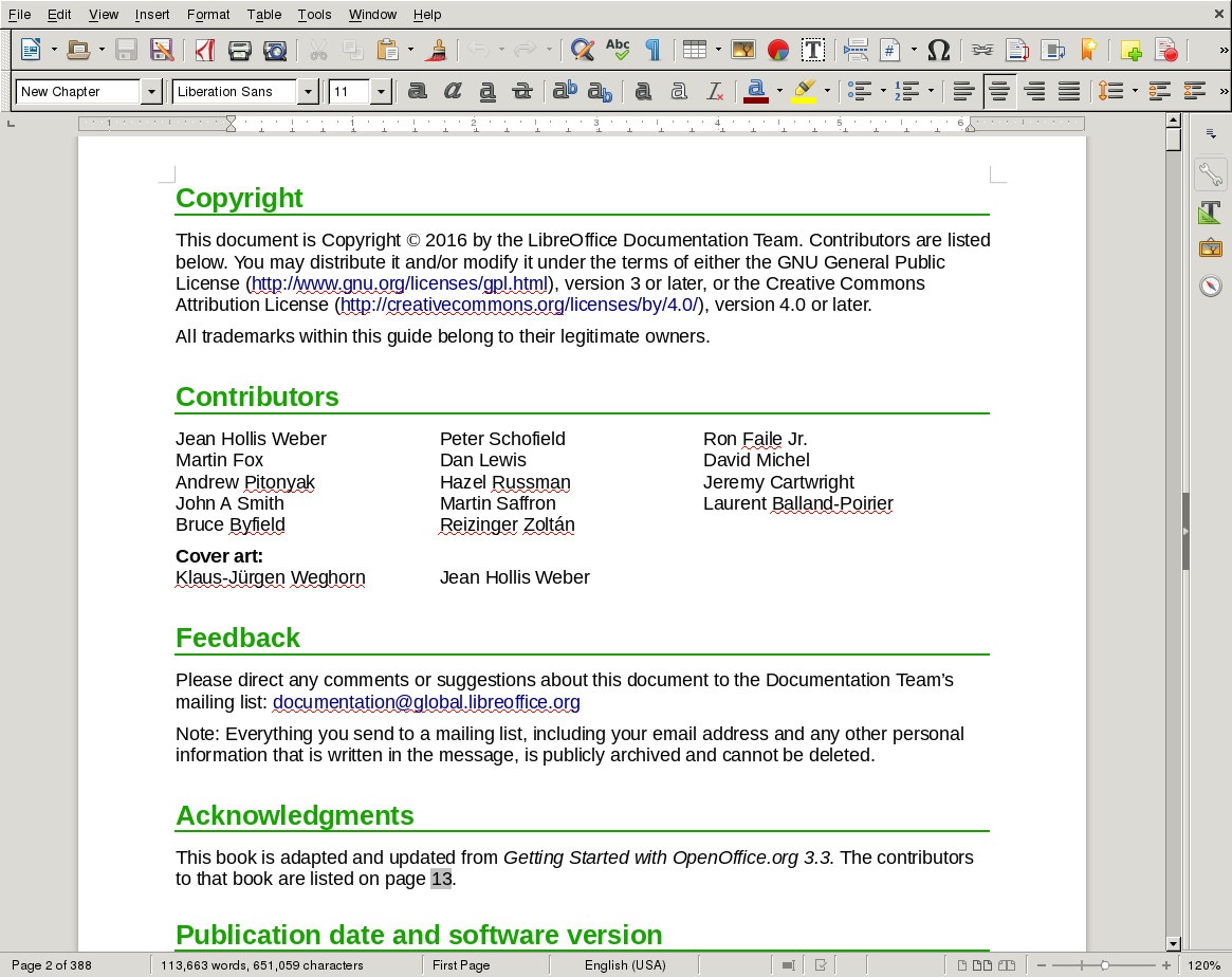 Writer Document